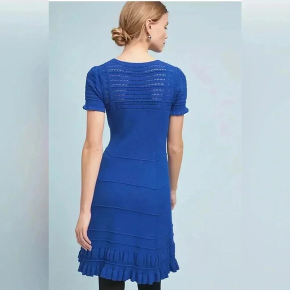 Maeve by Anthropologie Women’s S Promenade Knit Dress in Blue - VGUC! - Picture 2 of 16